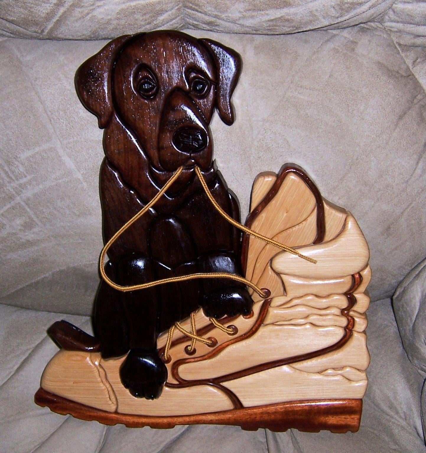 Lab Pup with Boot