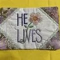 Mug Rug - "He Lives"